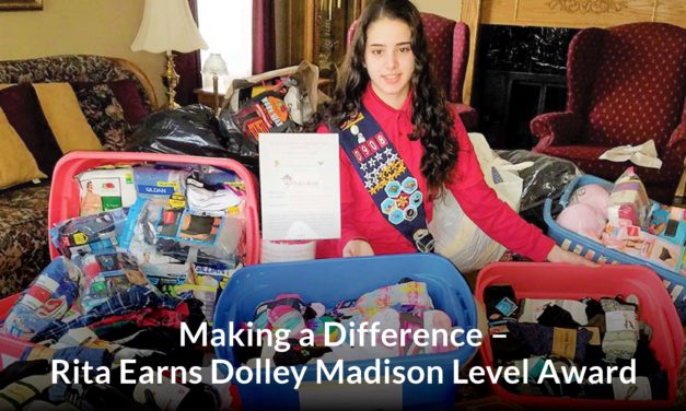 Making a Difference – Rita Earns Dolly Madison Award